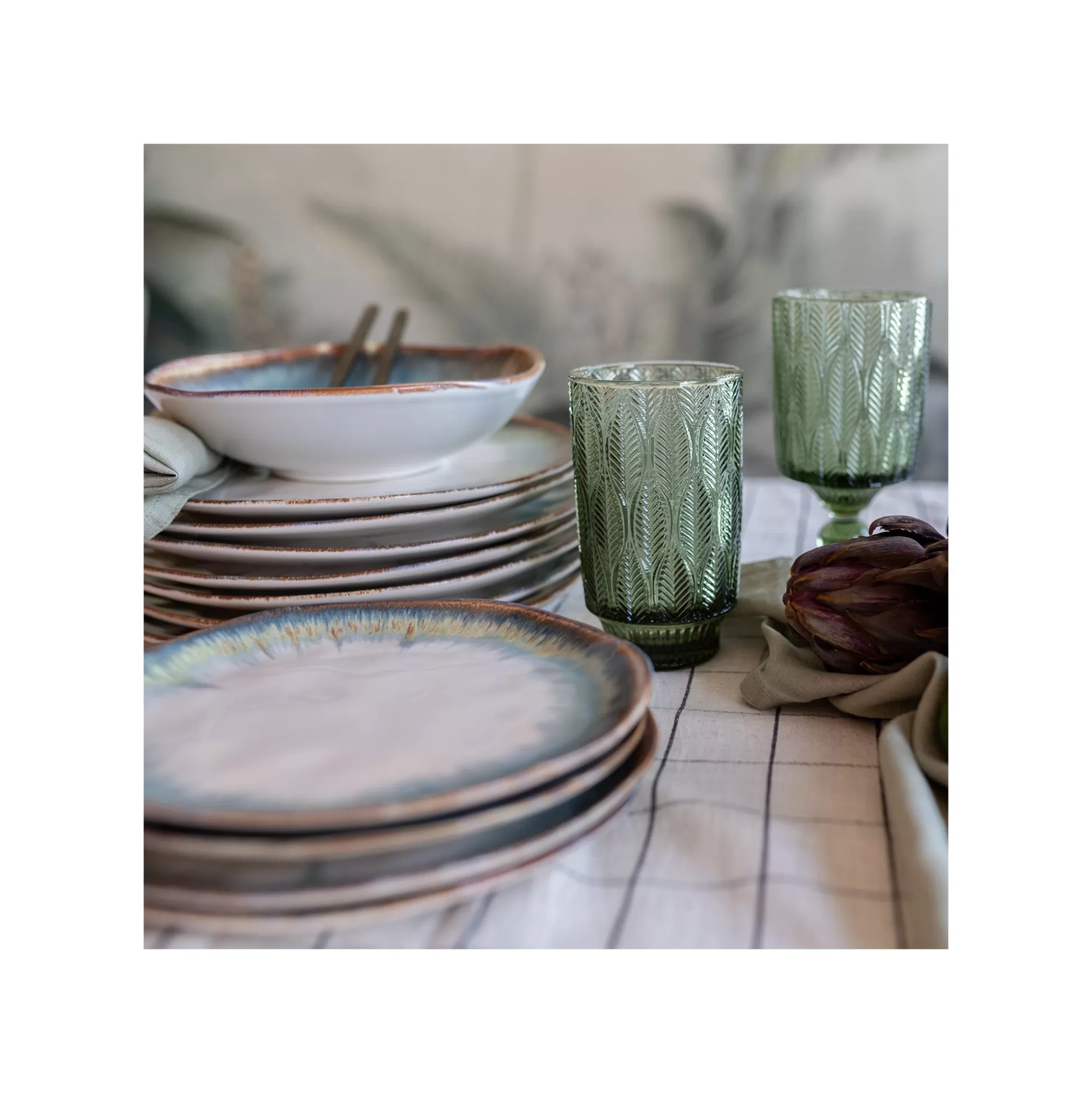 Assiettes Creuses Organic Bleues 20cm Set De 4 ^KARE Design New