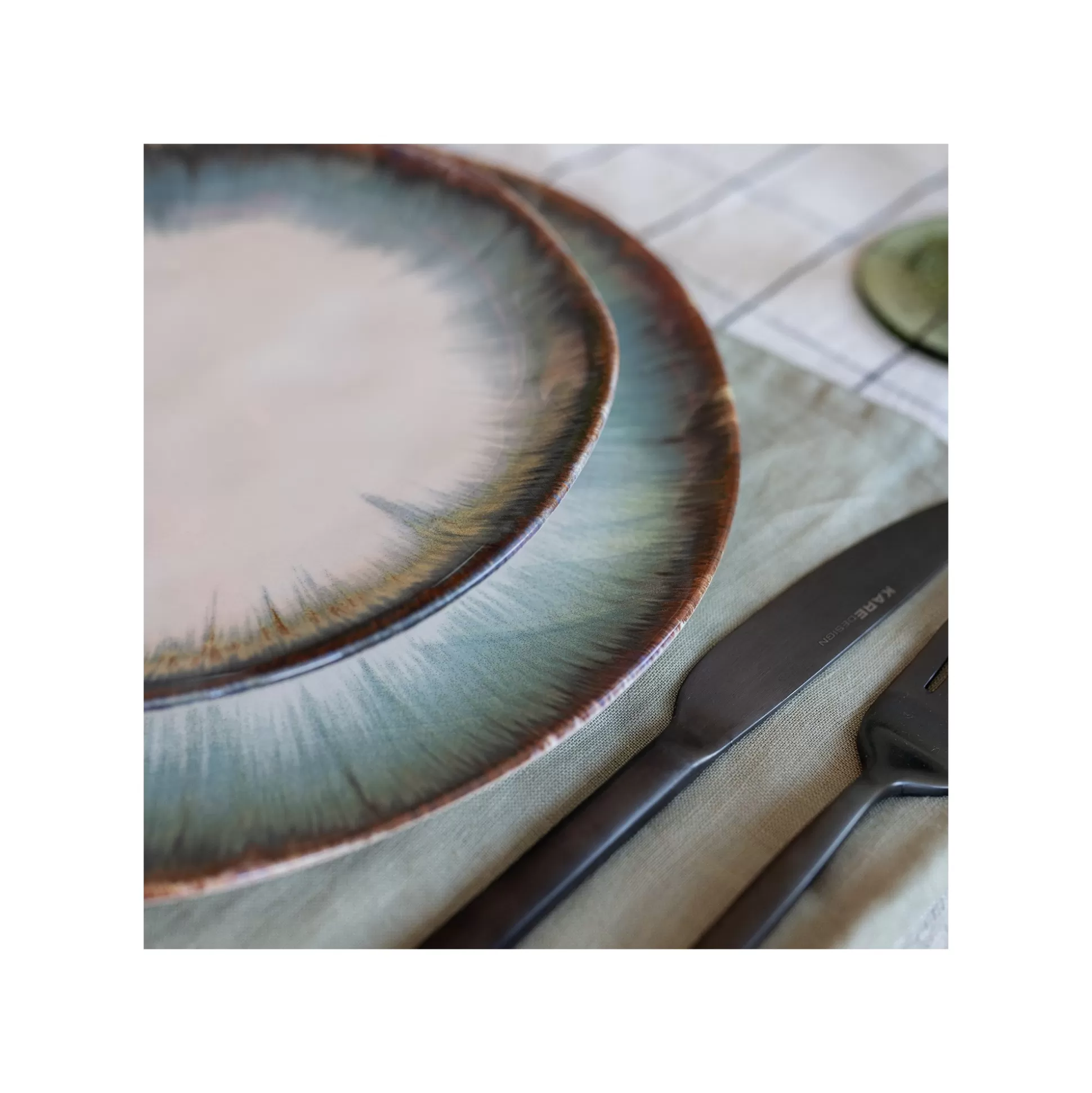 Assiettes Creuses Organic Bleues 20cm Set De 4 ^KARE Design New
