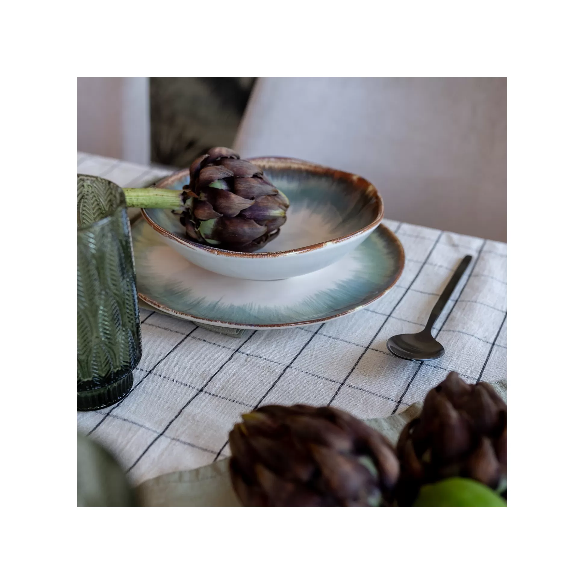 Assiettes Creuses Organic Bleues 20cm Set De 4 ^KARE Design New