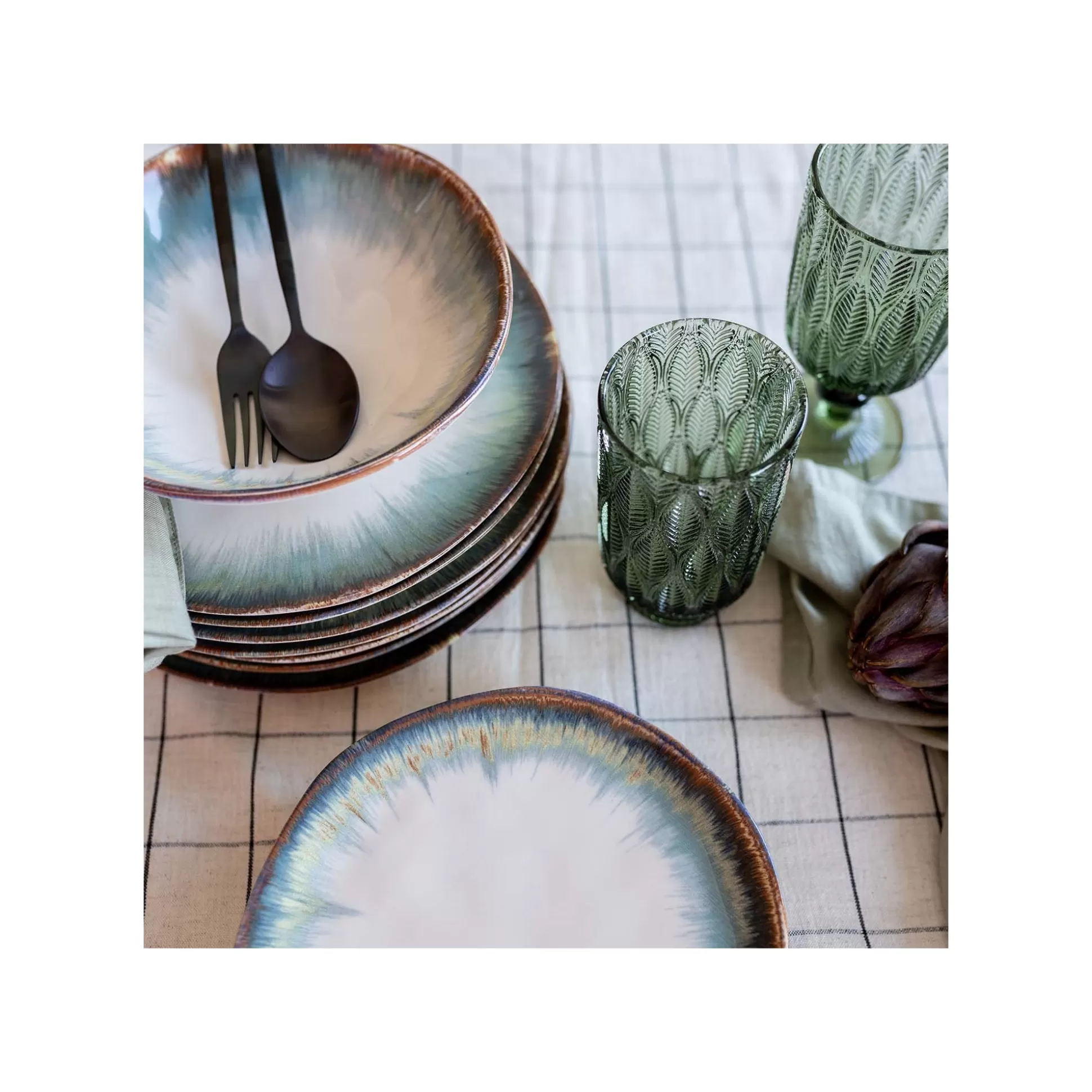 Assiettes Creuses Organic Bleues 20cm Set De 4 ^KARE Design New