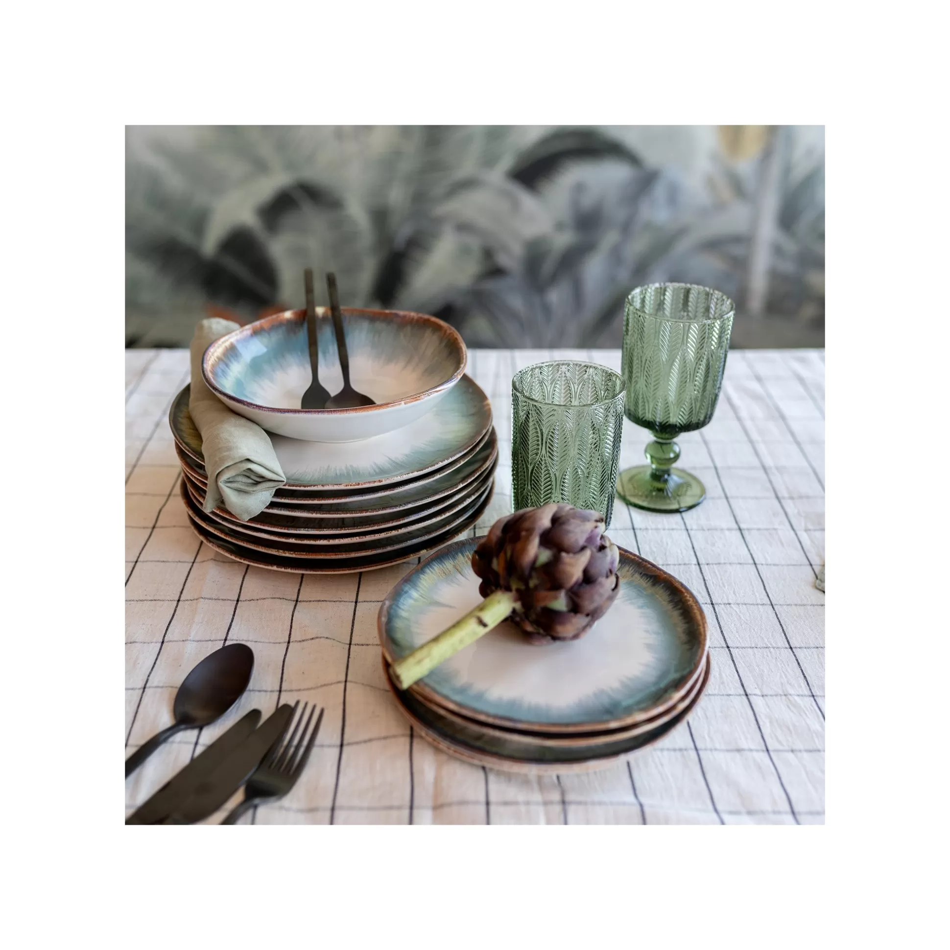 Assiettes Creuses Organic Bleues 20cm Set De 4 ^KARE Design New