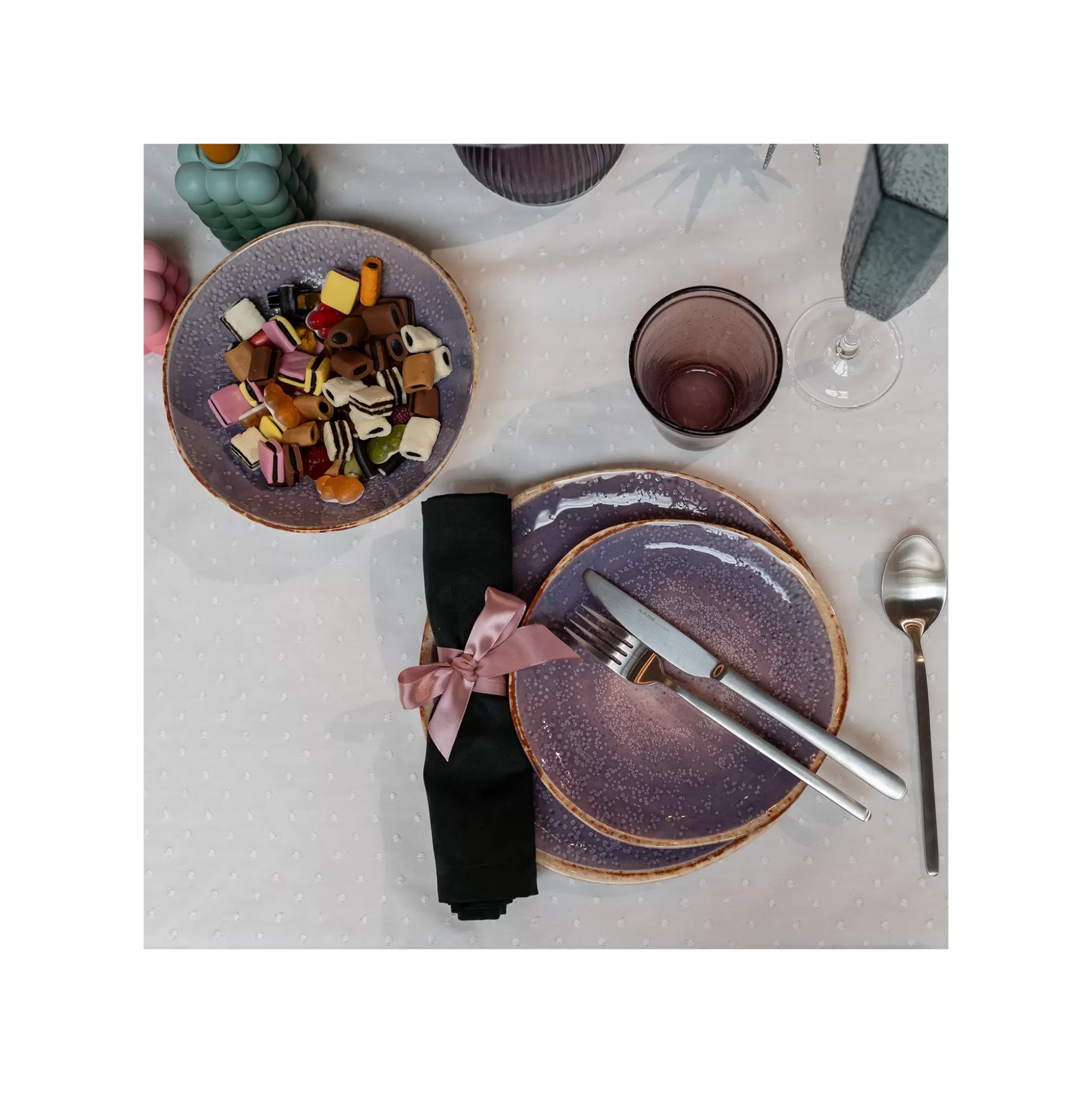 Assiettes Shirley Violettes 20cm Set De 4 ^KARE Design Flash Sale