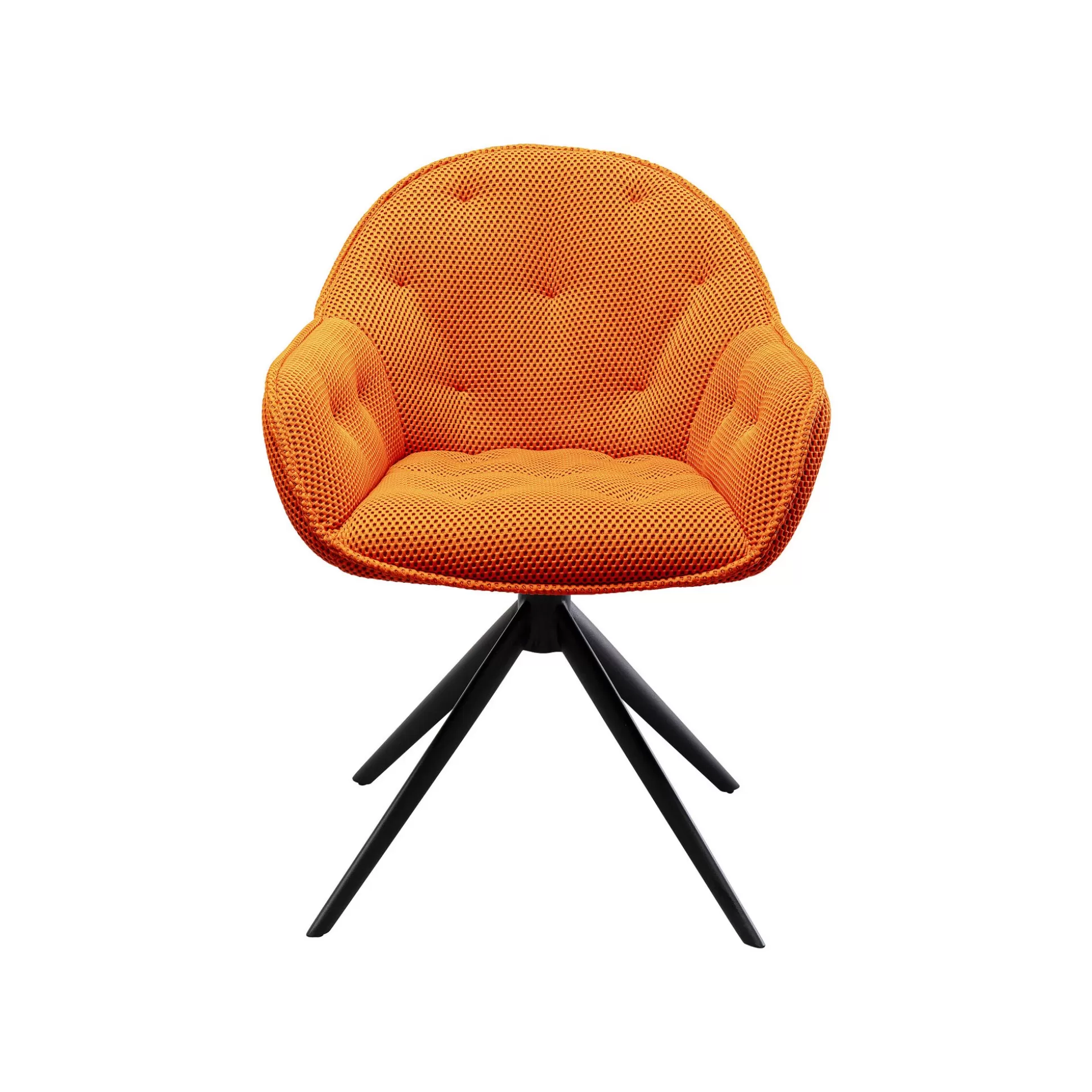 Chaise Avec Accoudoirs Pivotante Carlito Mesh Orange ^KARE Design Flash Sale