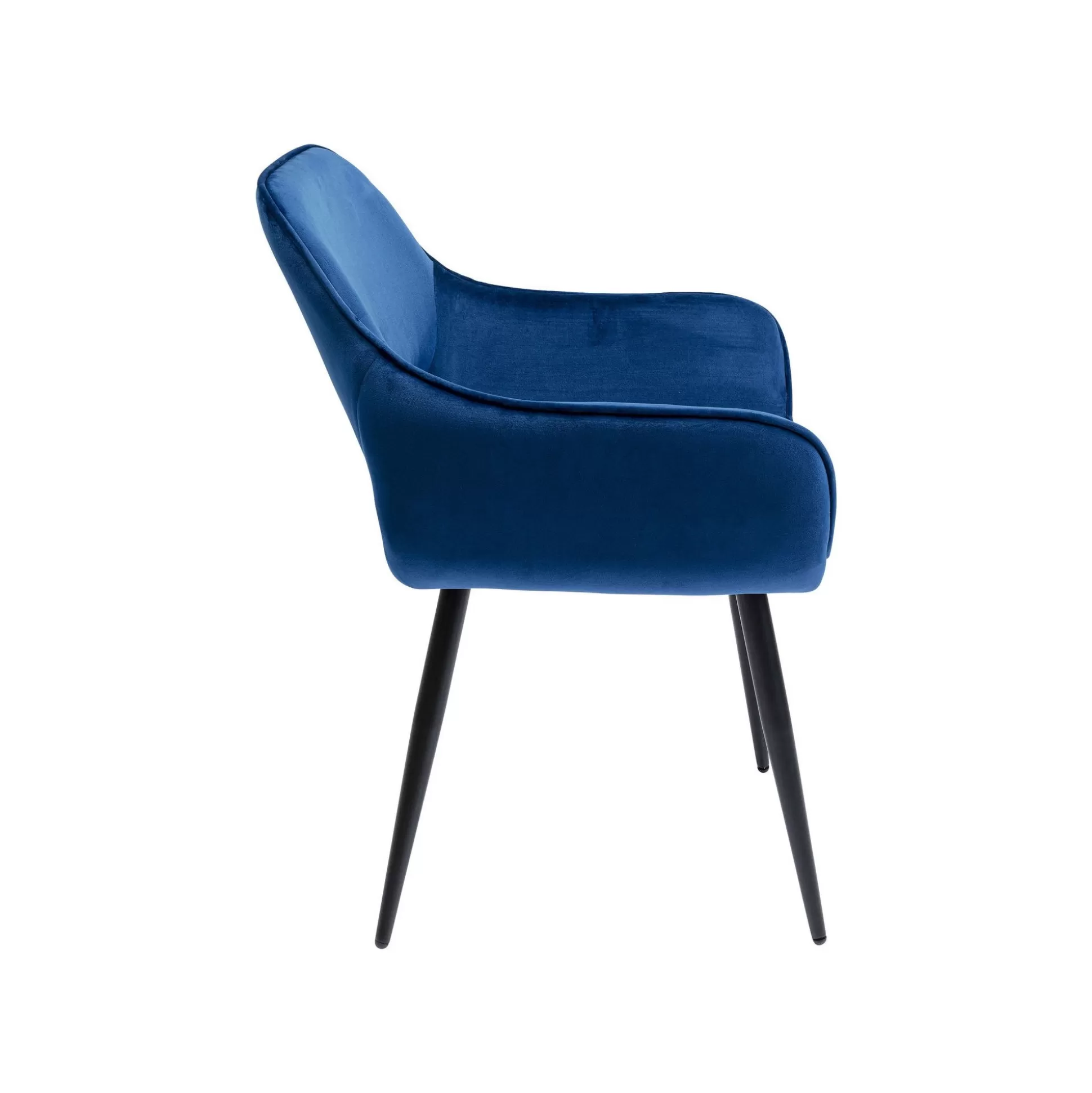 Chaise Avec Accoudoirs San Francisco Velours Bleu Pétrole ^KARE Design Sale