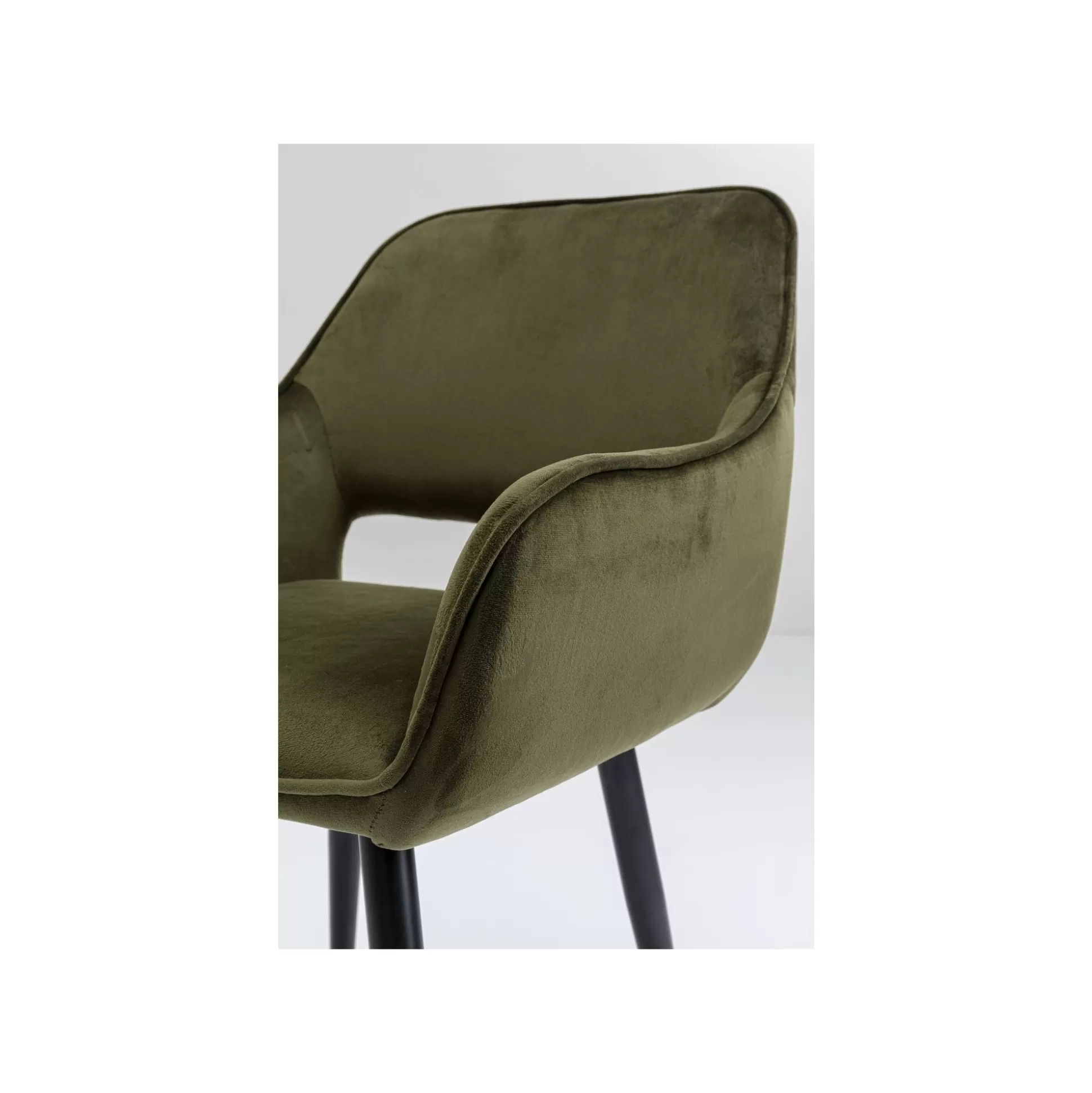 Chaise Avec Accoudoirs San Francisco Velours Vert Foncé ^KARE Design Flash Sale