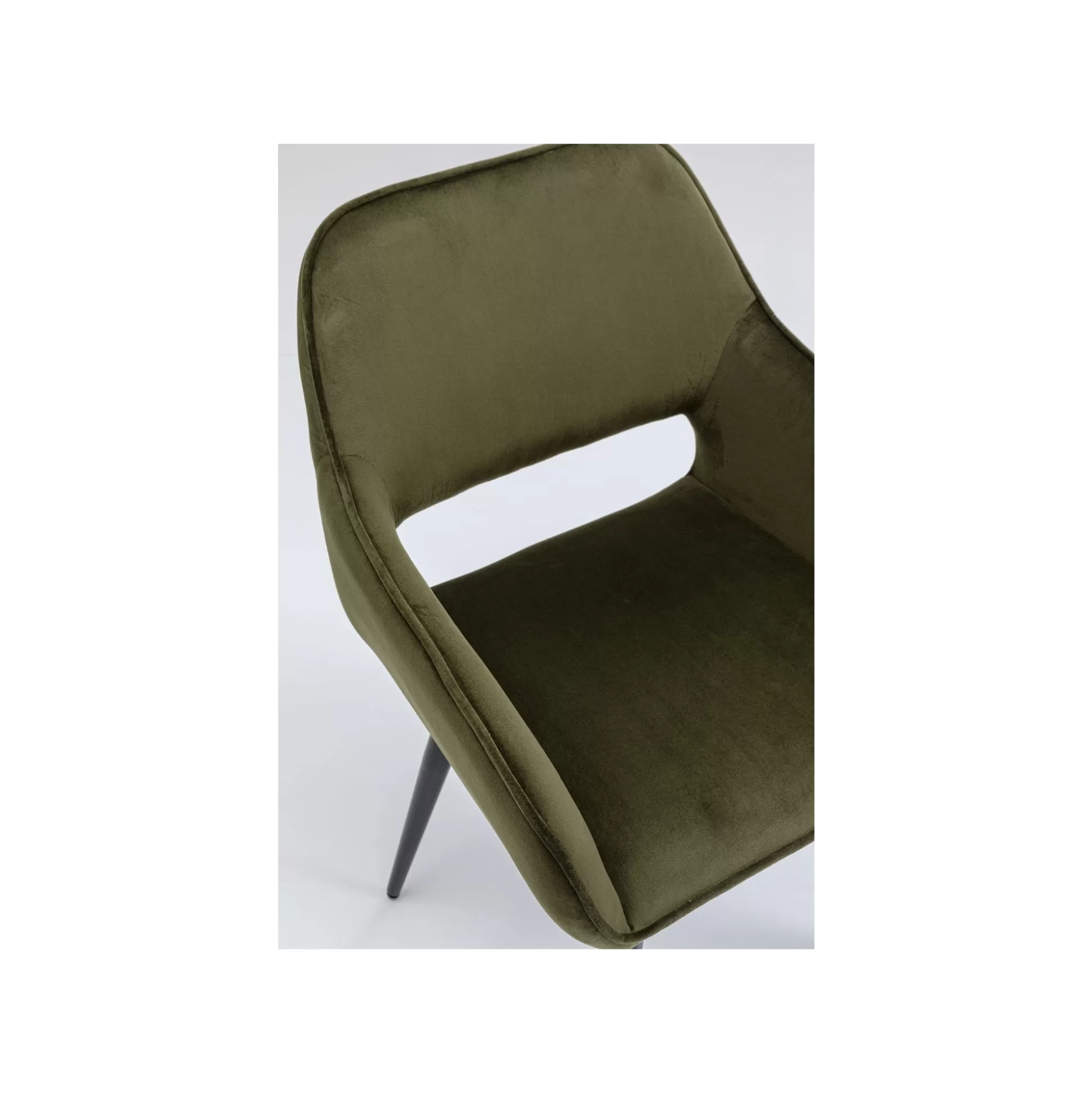 Chaise Avec Accoudoirs San Francisco Velours Vert Foncé ^KARE Design Flash Sale
