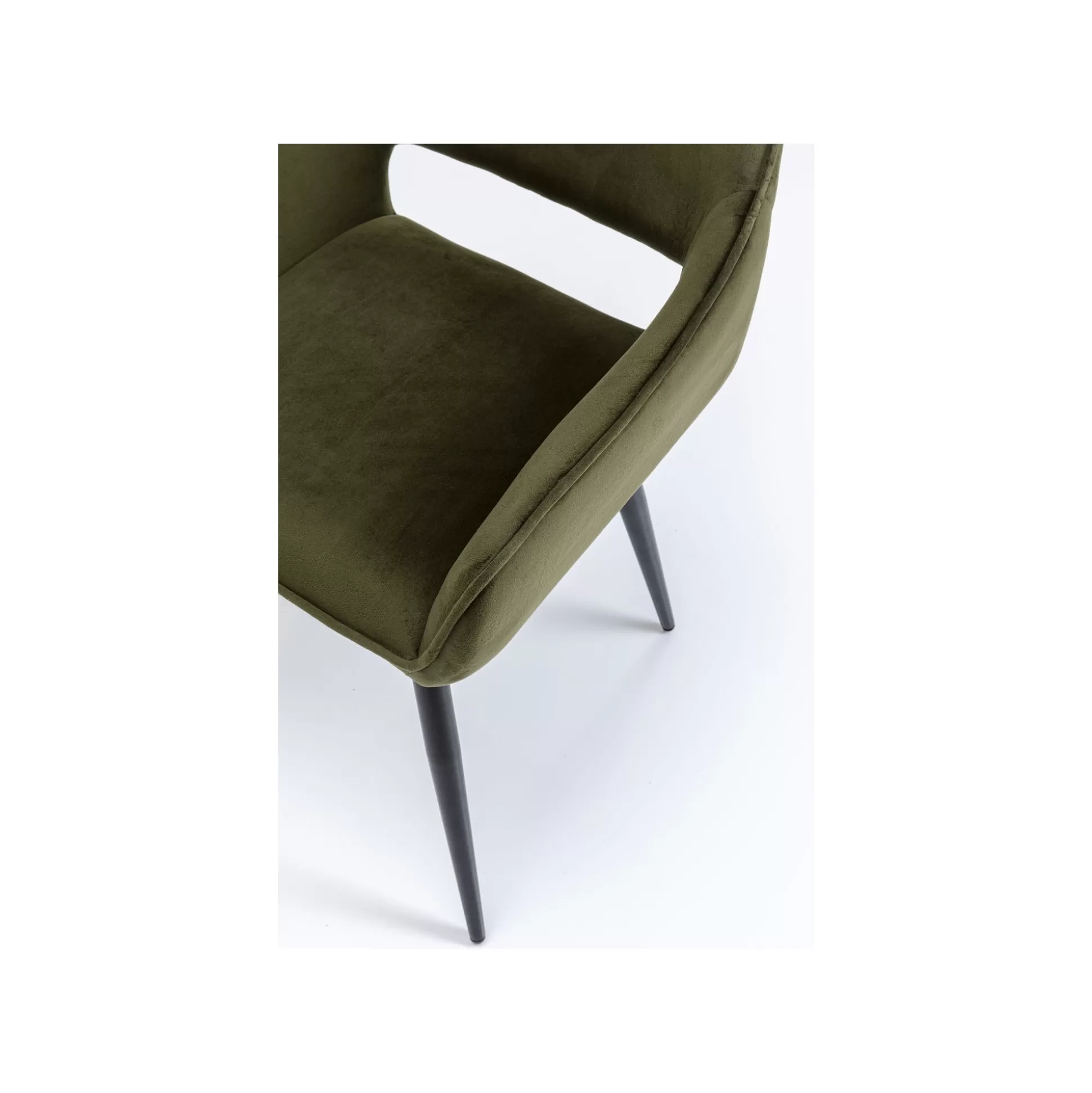 Chaise Avec Accoudoirs San Francisco Velours Vert Foncé ^KARE Design Flash Sale