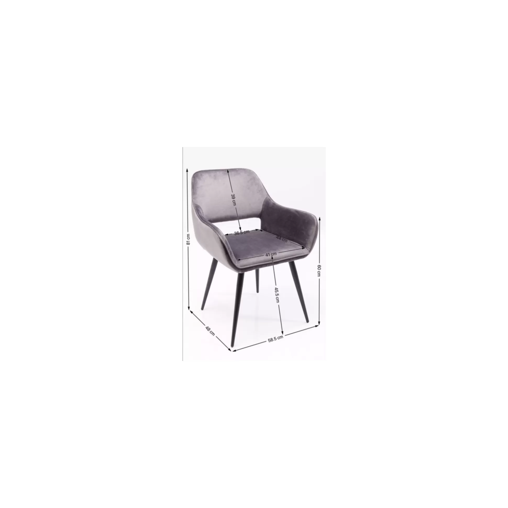 Chaise Avec Accoudoirs San Francisco Velours Vert Foncé ^KARE Design Flash Sale