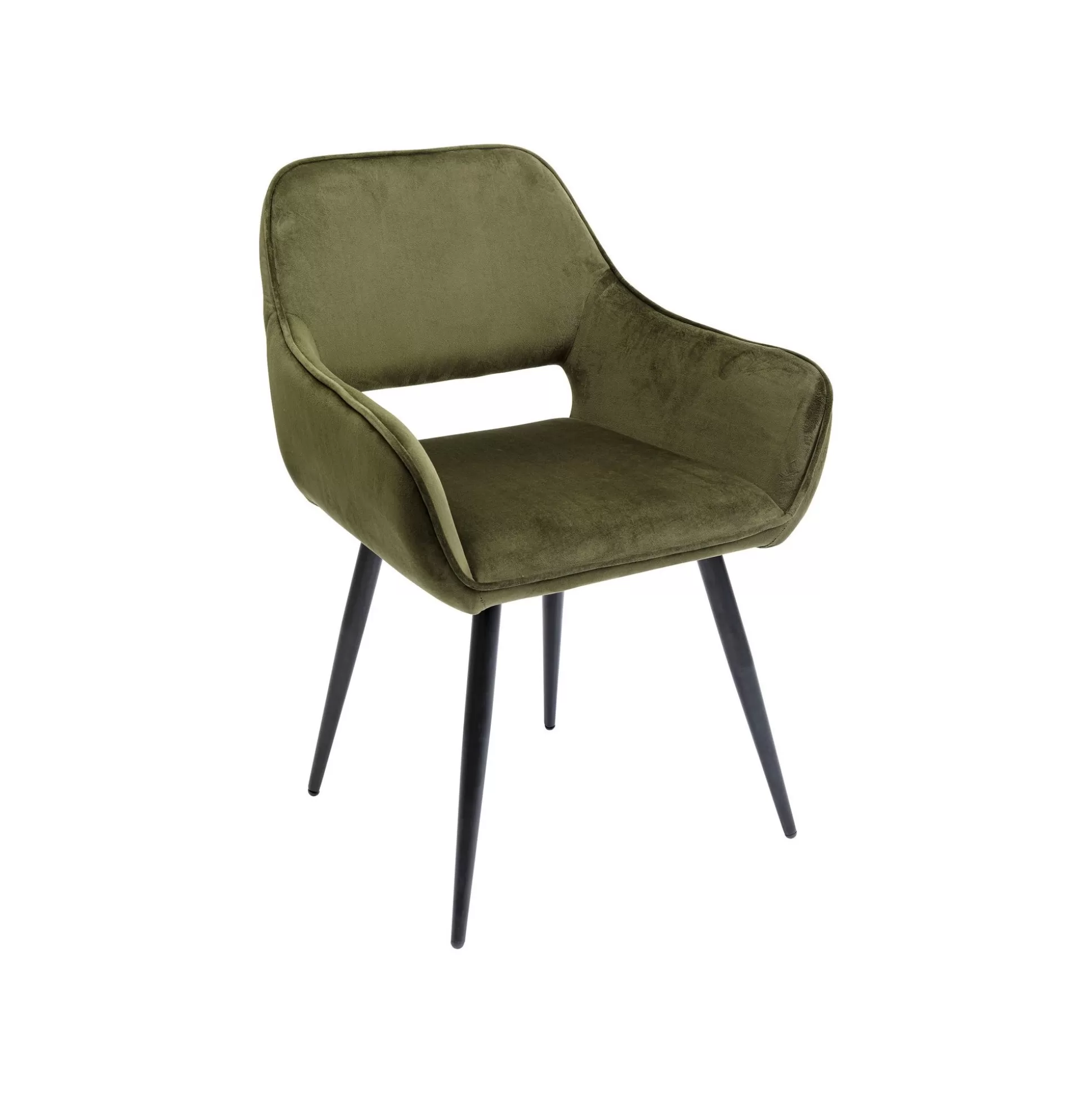 Chaise Avec Accoudoirs San Francisco Velours Vert Foncé ^KARE Design Flash Sale