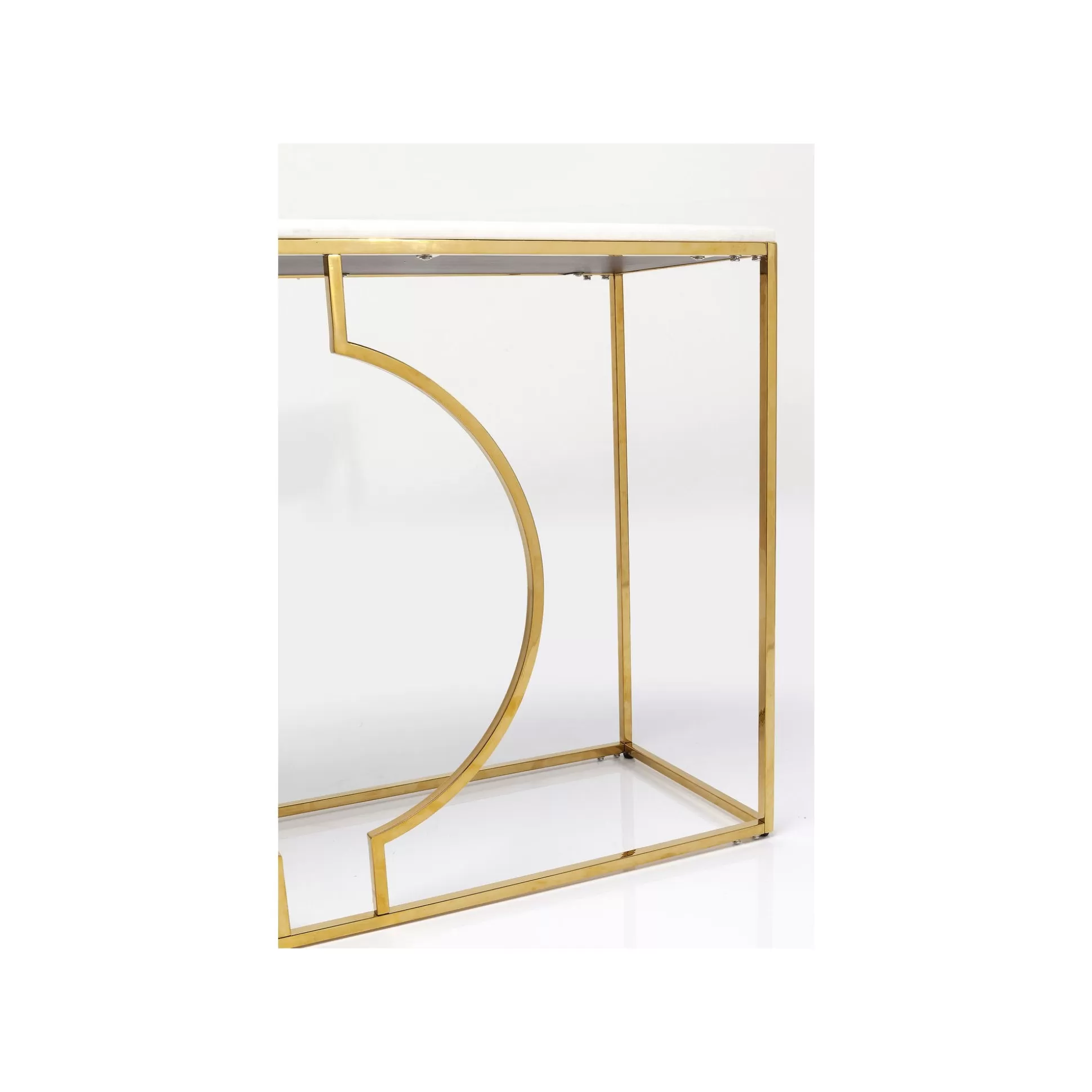 Console Miami Loft 120x35cm Blanche Et Dorée ^KARE Design Outlet