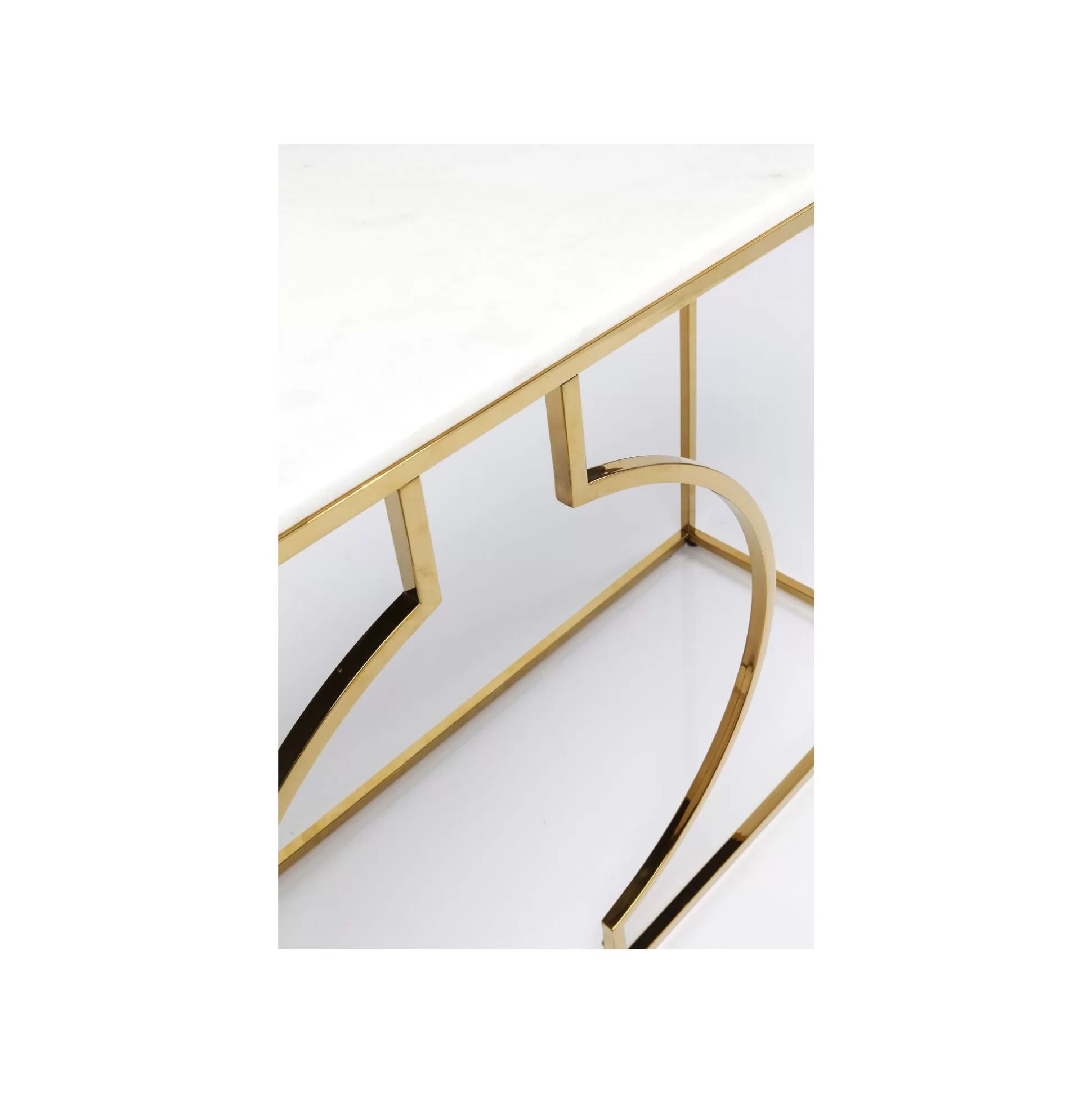 Console Miami Loft 120x35cm Blanche Et Dorée ^KARE Design Outlet