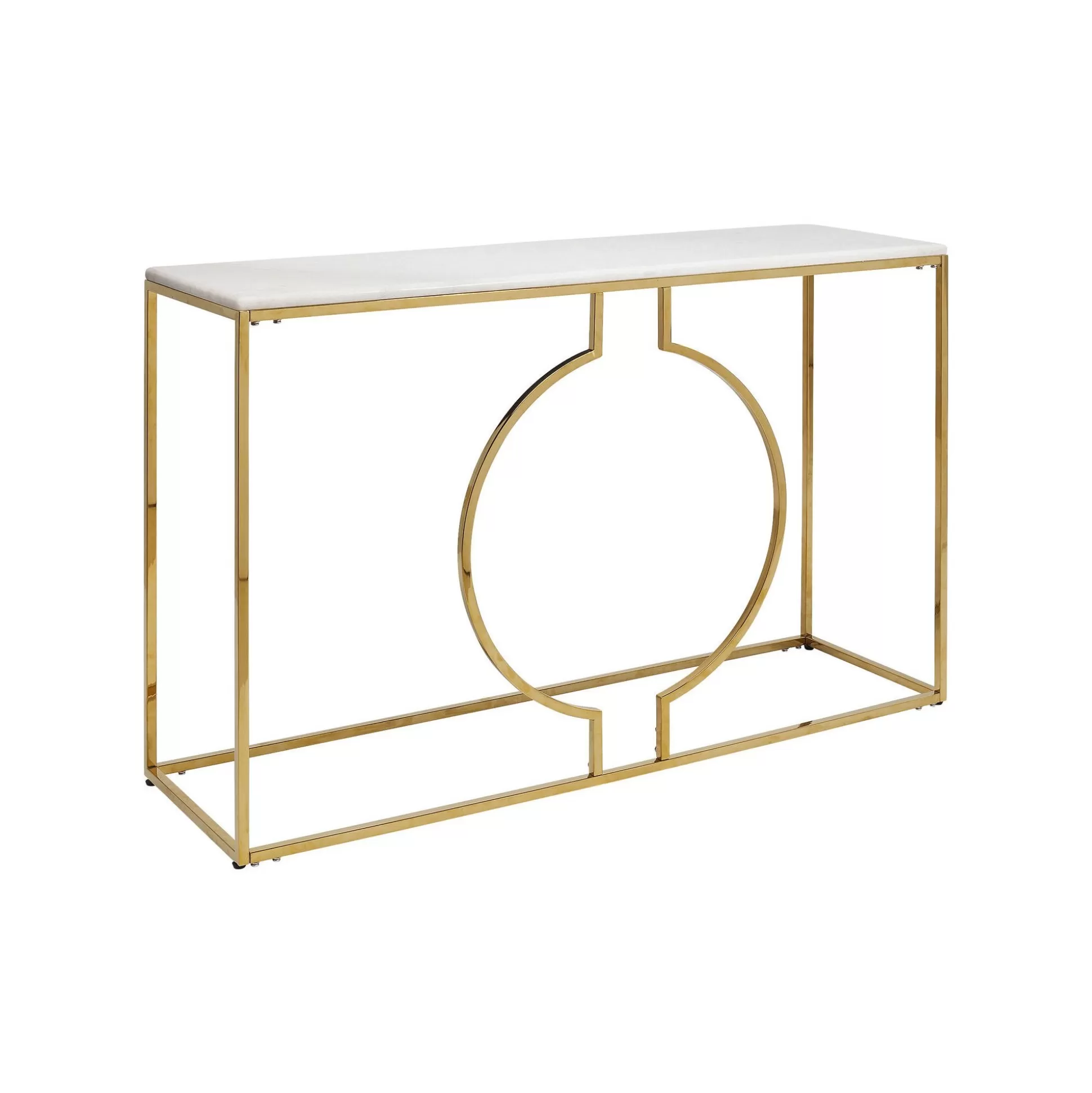 Console Miami Loft 120x35cm Blanche Et Dorée ^KARE Design Outlet