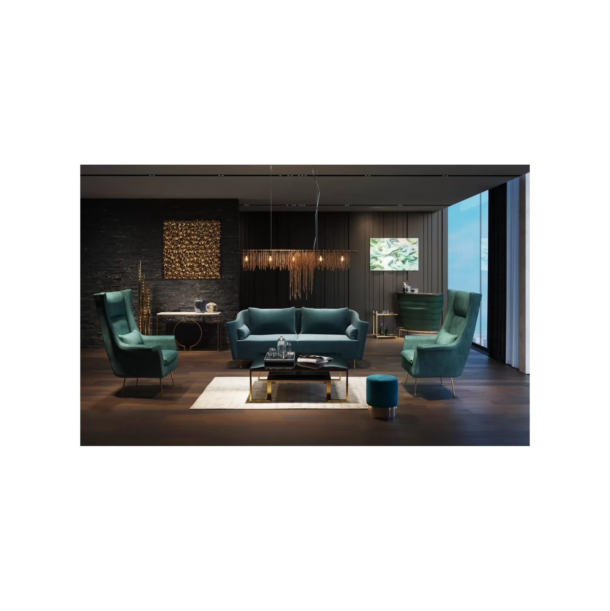 Console Miami Loft 120x35cm Blanche Et Dorée ^KARE Design Outlet