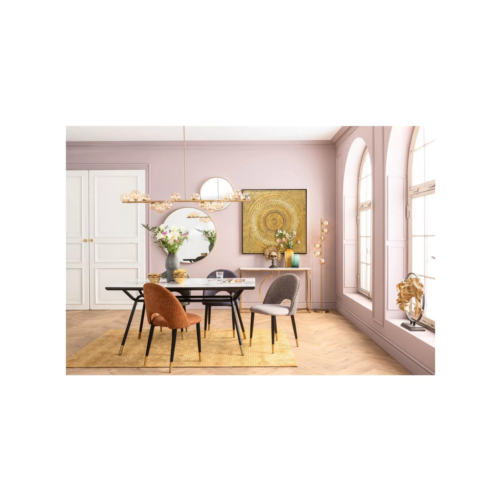 Console Miami Loft 120x35cm Blanche Et Dorée ^KARE Design Outlet