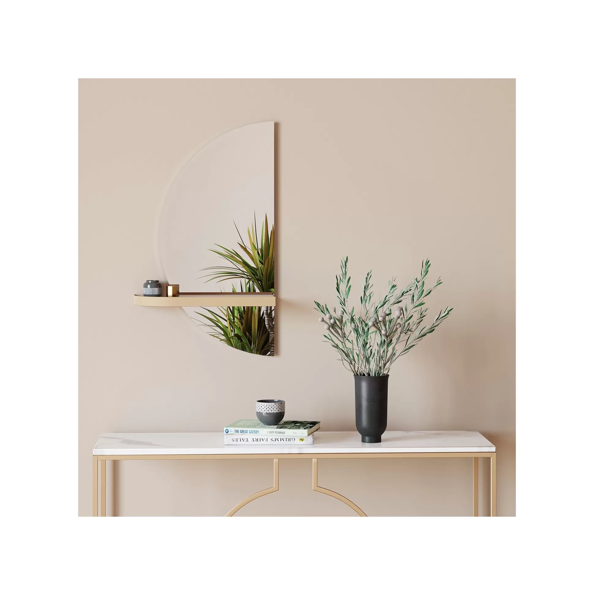 Console Miami Loft 120x35cm Blanche Et Dorée ^KARE Design Outlet