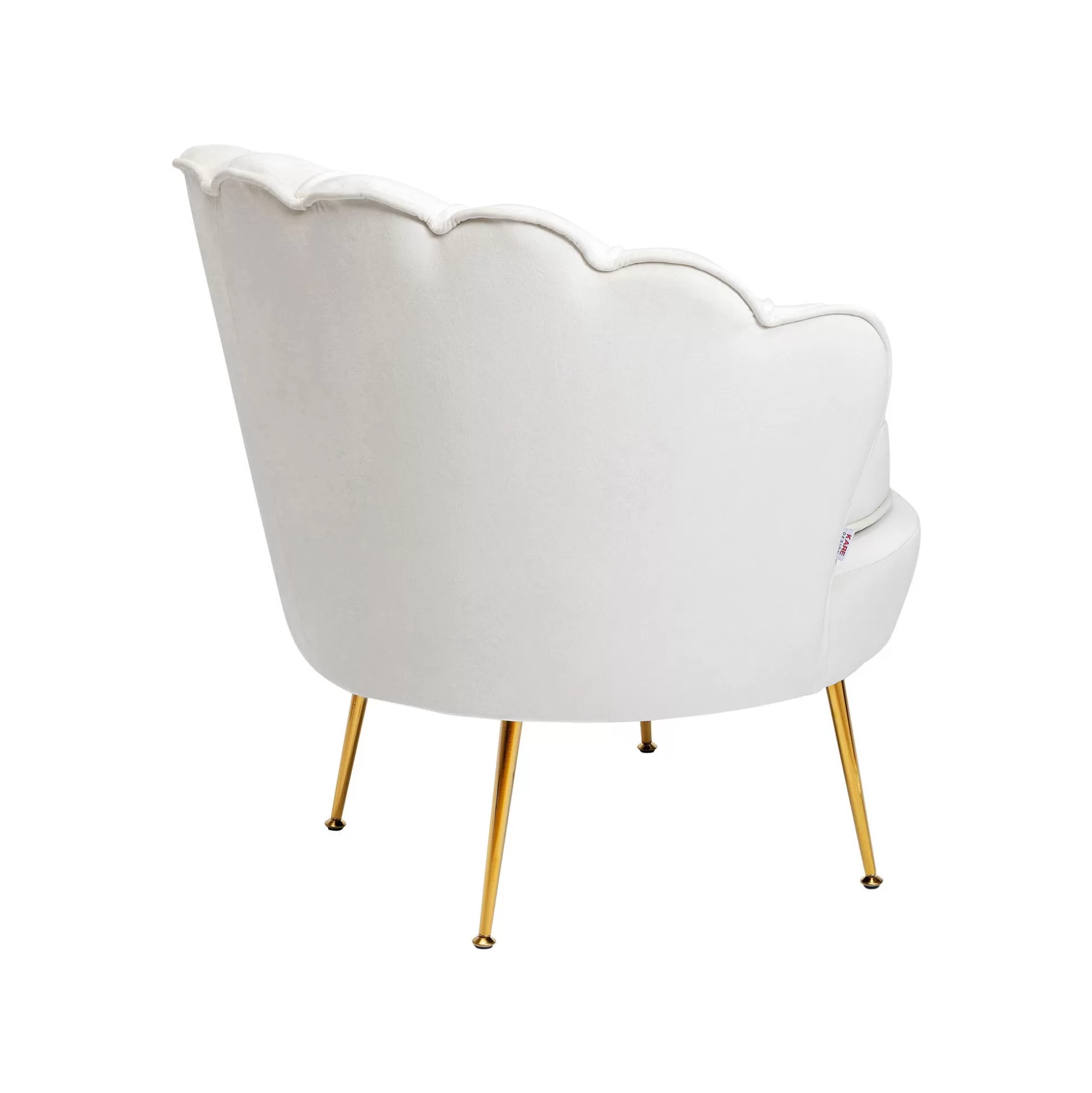 Fauteuil Water Lily Velours écru Et Acier Doré ^KARE Design Hot