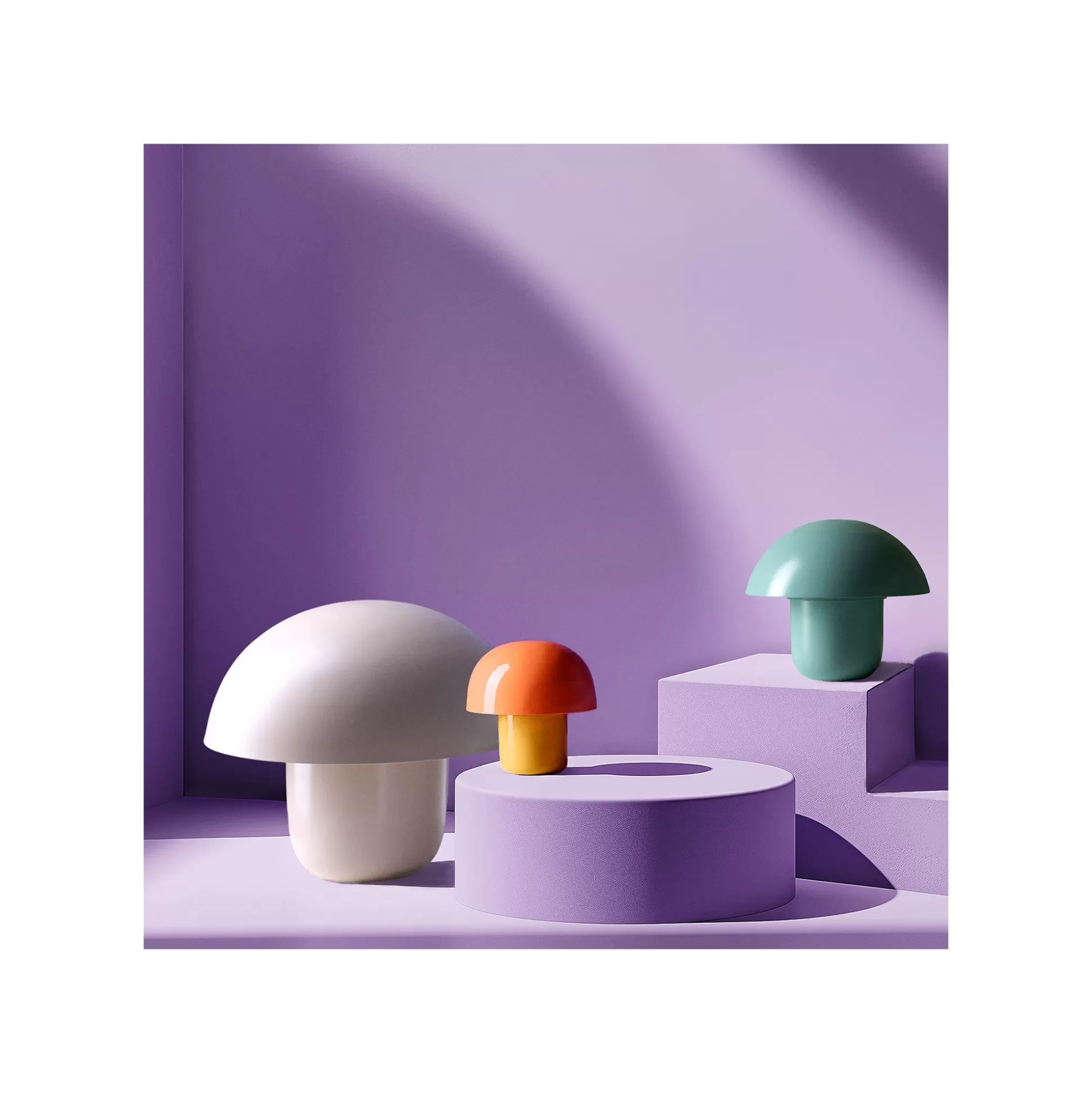 Lampe Mushroom Duo 20cm Orange Et Jaune ^KARE Design New