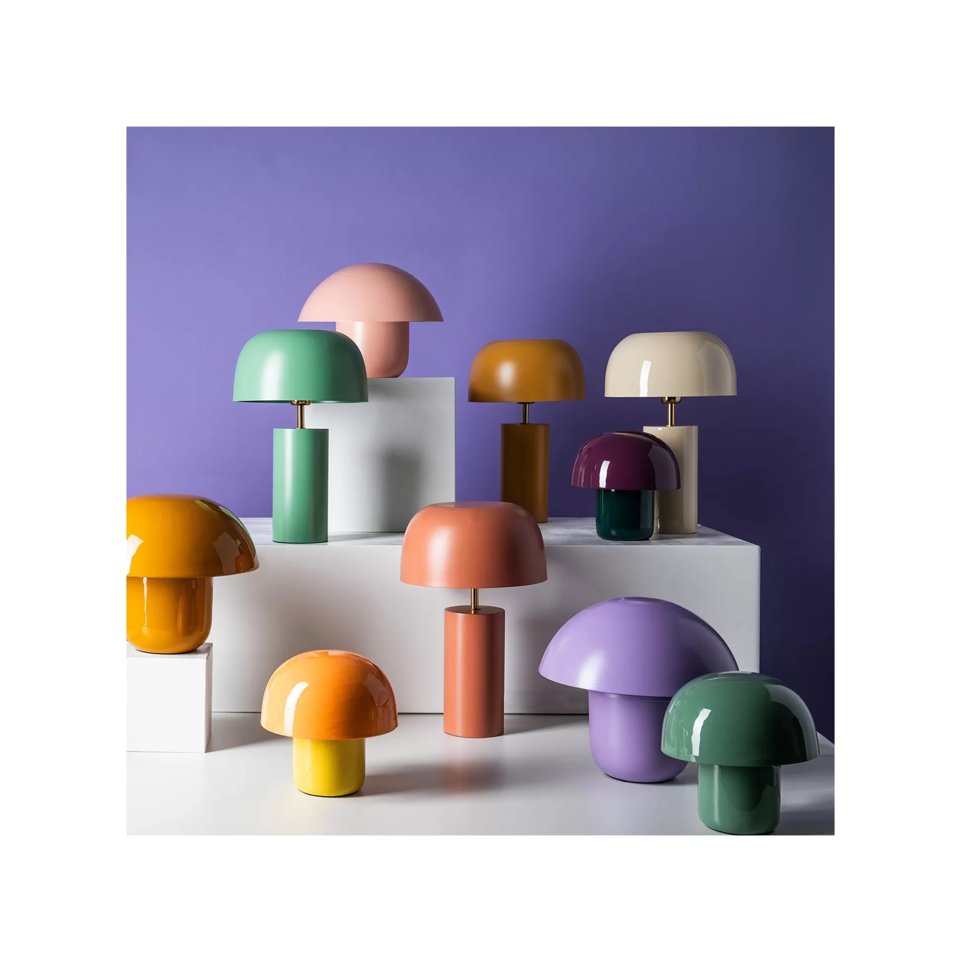 Lampe Mushroom Duo 20cm Orange Et Jaune ^KARE Design New