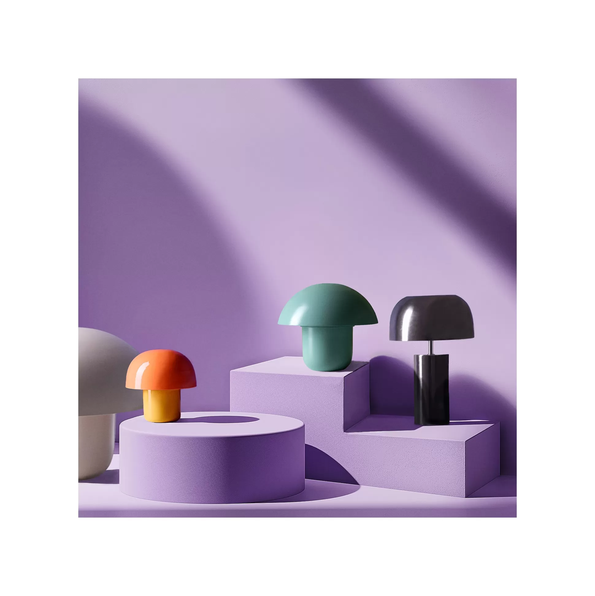 Lampe Mushroom Duo 20cm Orange Et Jaune ^KARE Design New