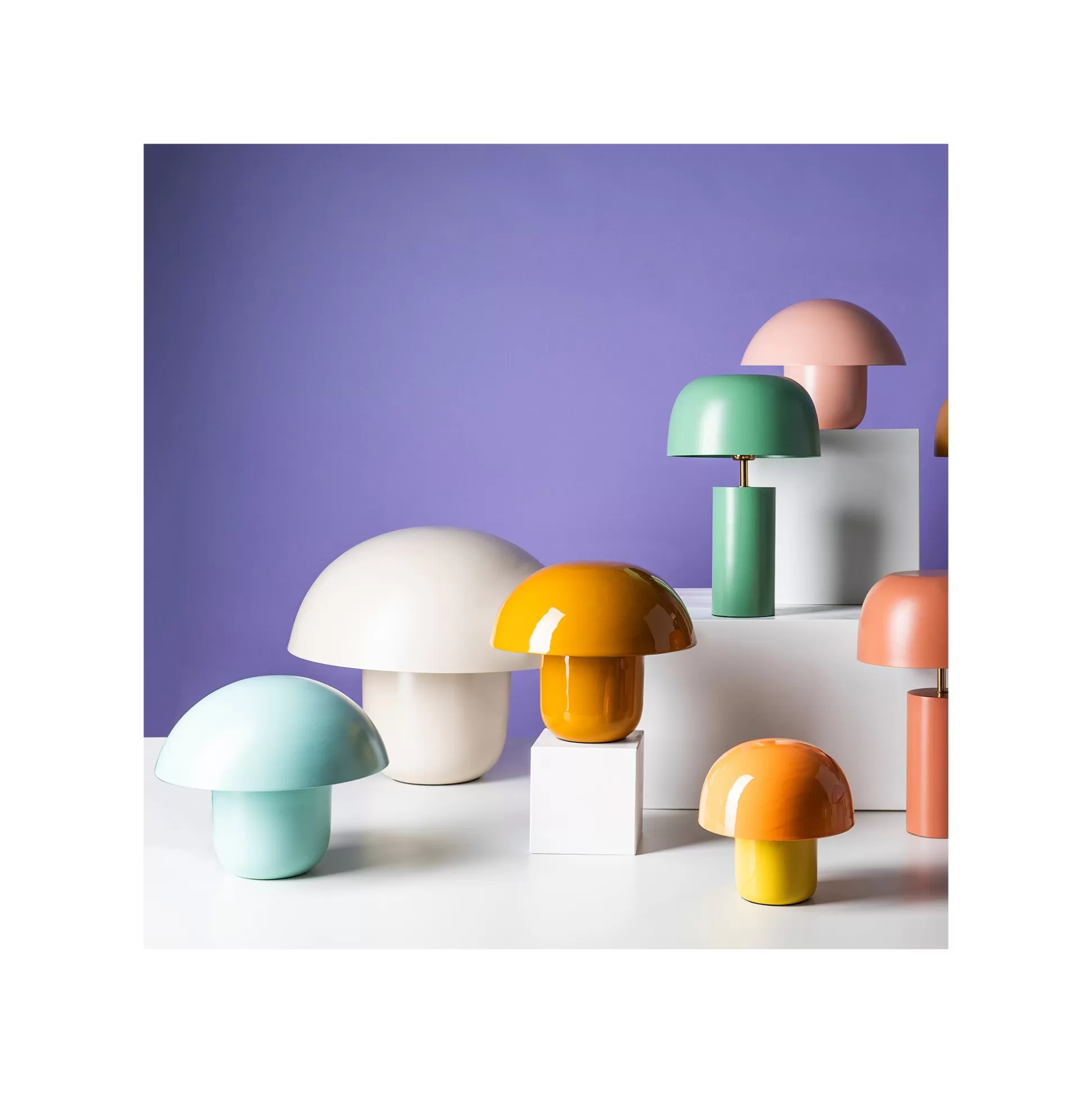 Lampe Mushroom Duo 20cm Orange Et Jaune ^KARE Design New