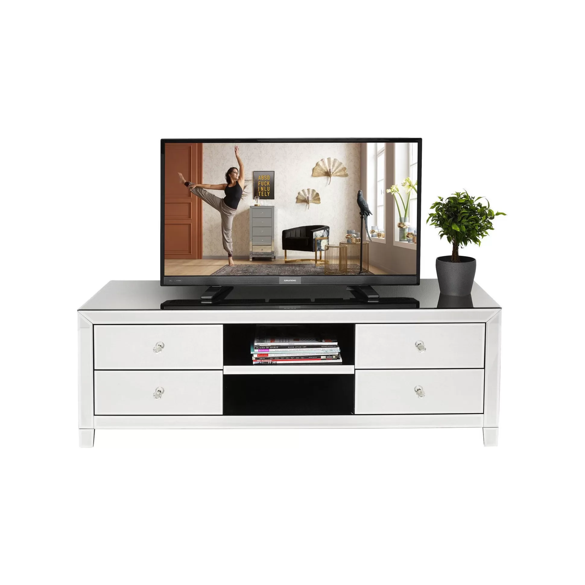 Meuble TV Luxury Argent ^KARE Design Outlet