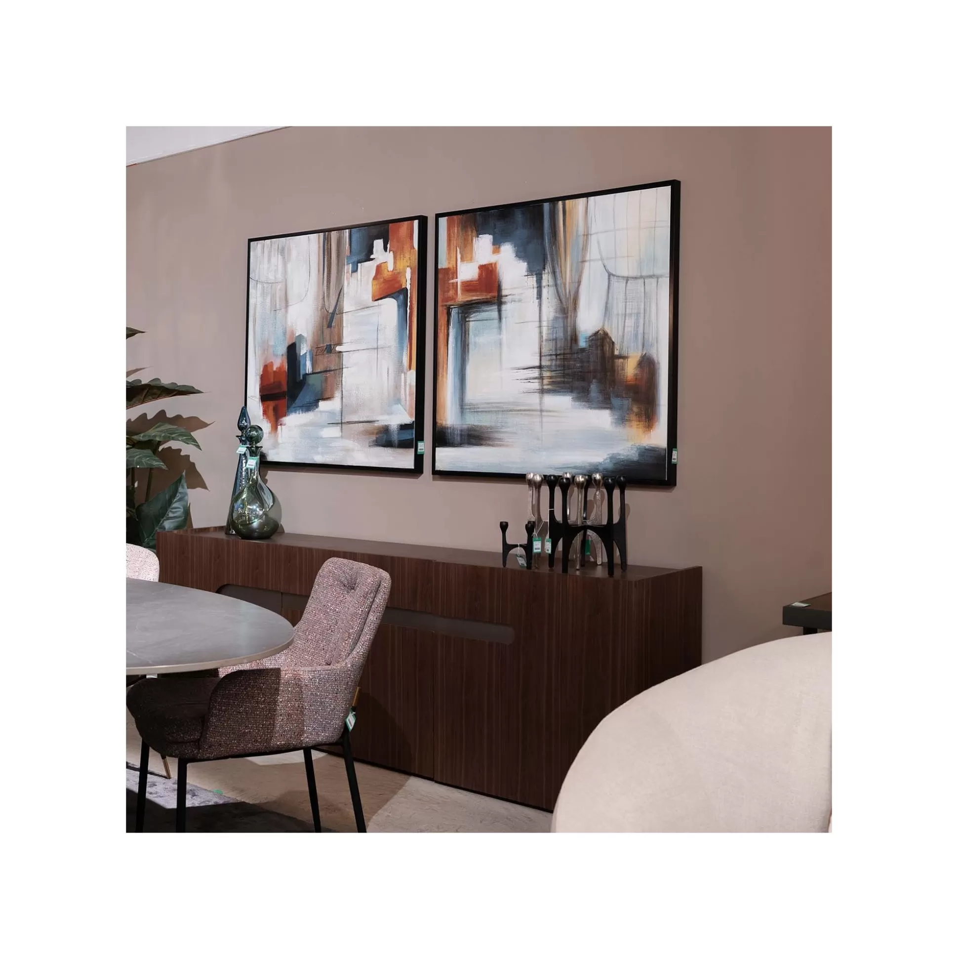 Peinture Visione Obliquo 100x100cm ^KARE Design Cheap