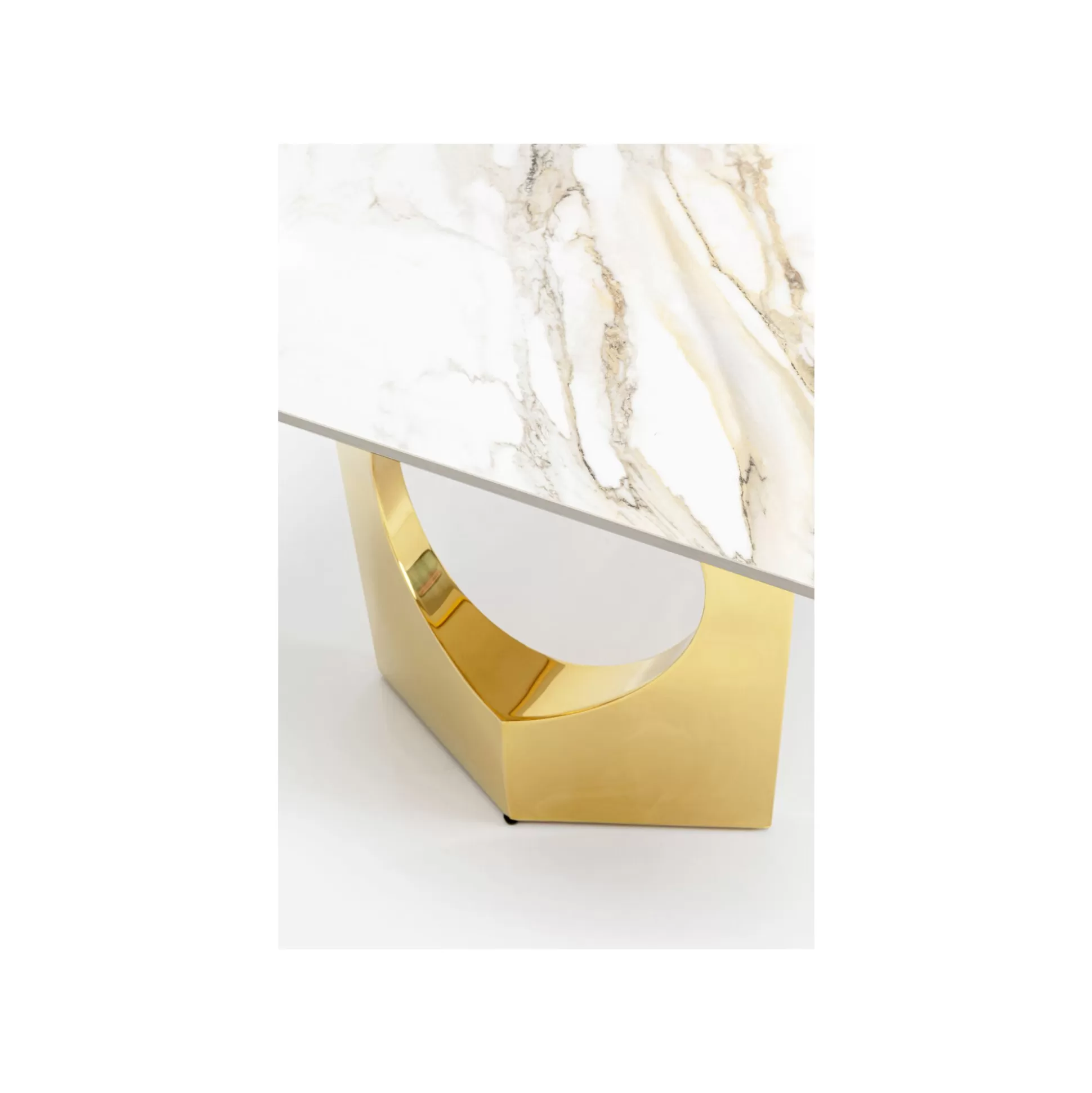 Table Eternity Oho Blanche Et Dorée 180x90cm ^KARE Design Fashion