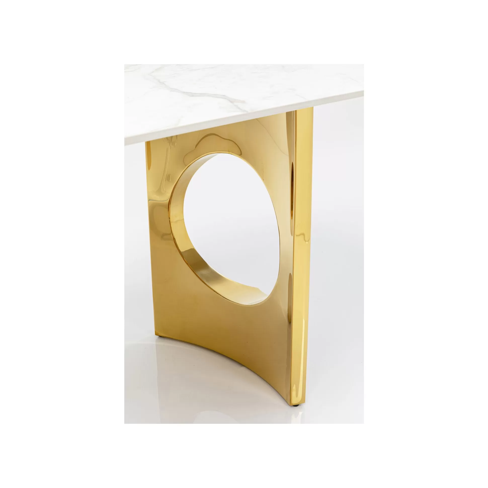 Table Eternity Oho Blanche Et Dorée 180x90cm ^KARE Design Fashion