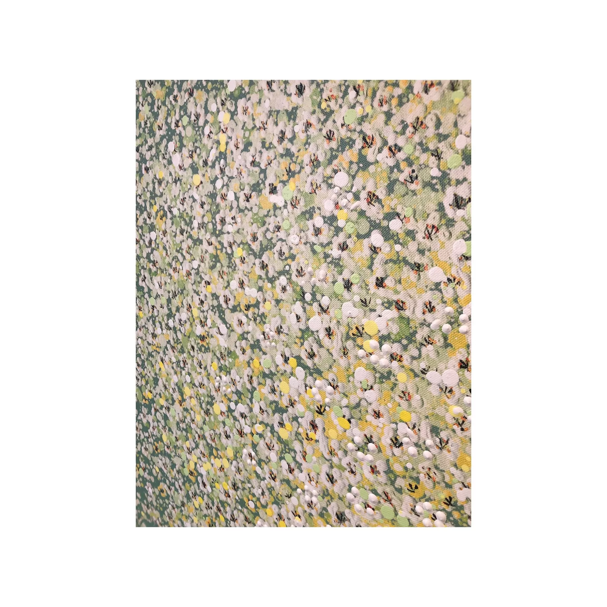 Tableau Touched Fleurs Pirogue Vert Et Jaune 80x100cm ^KARE Design Cheap