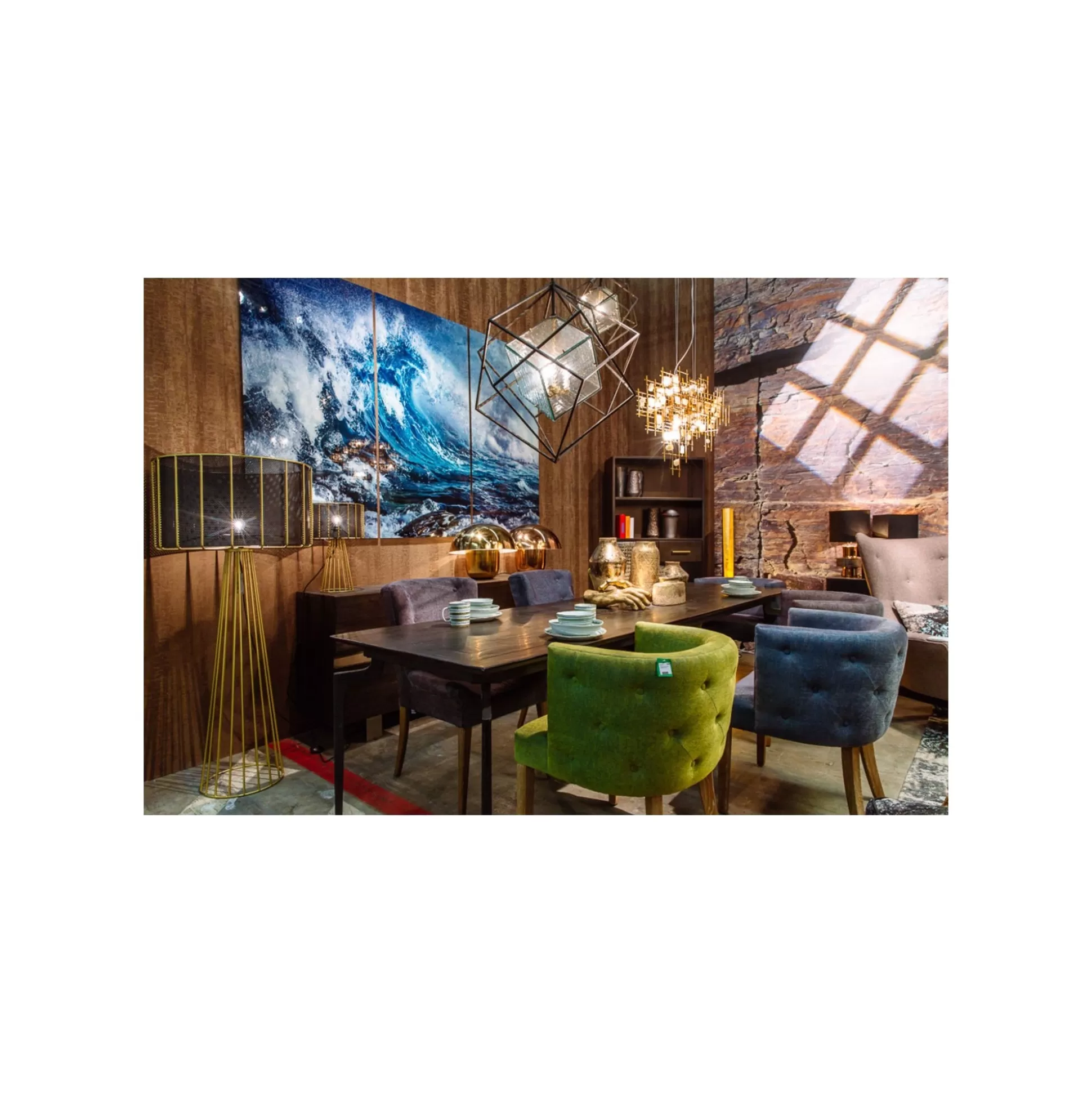 Tableaux En Verre Triptychon Vague 240x160cm Set De 3 ^KARE Design Best